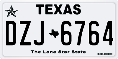 TX license plate DZJ6764