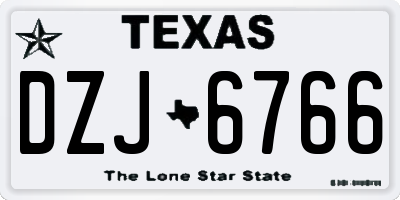 TX license plate DZJ6766