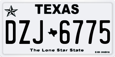 TX license plate DZJ6775