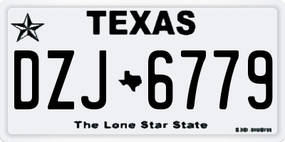 TX license plate DZJ6779