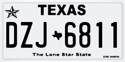 TX license plate DZJ6811