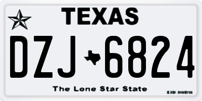 TX license plate DZJ6824