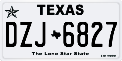 TX license plate DZJ6827