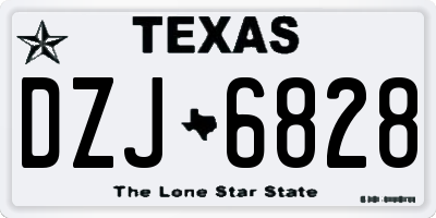 TX license plate DZJ6828