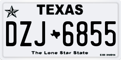 TX license plate DZJ6855