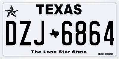 TX license plate DZJ6864