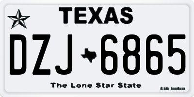 TX license plate DZJ6865