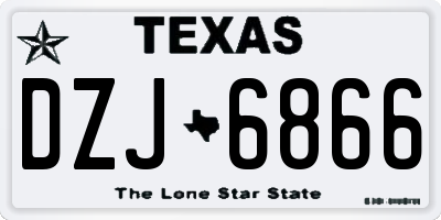 TX license plate DZJ6866