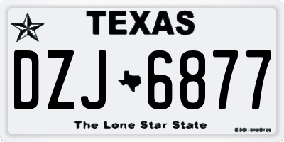 TX license plate DZJ6877