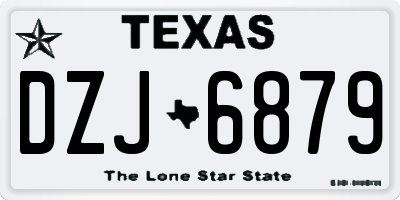 TX license plate DZJ6879
