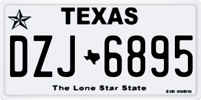 TX license plate DZJ6895