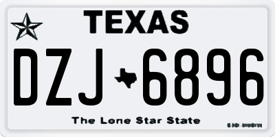 TX license plate DZJ6896
