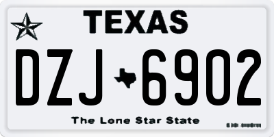 TX license plate DZJ6902