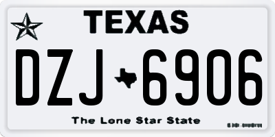 TX license plate DZJ6906