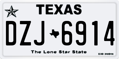 TX license plate DZJ6914