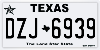 TX license plate DZJ6939