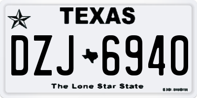 TX license plate DZJ6940