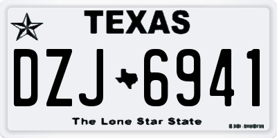 TX license plate DZJ6941