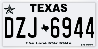 TX license plate DZJ6944