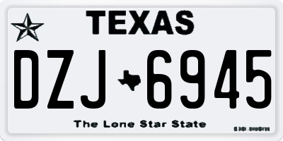 TX license plate DZJ6945
