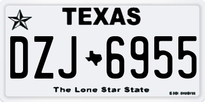 TX license plate DZJ6955