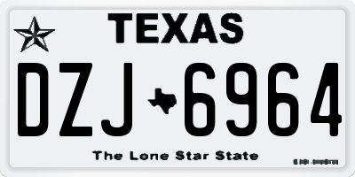 TX license plate DZJ6964