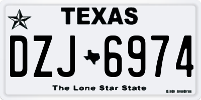 TX license plate DZJ6974