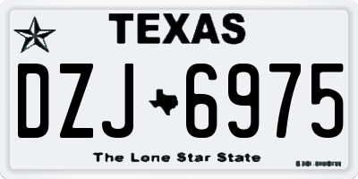 TX license plate DZJ6975