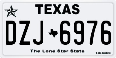 TX license plate DZJ6976