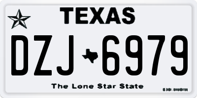 TX license plate DZJ6979