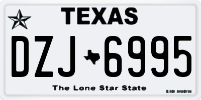 TX license plate DZJ6995