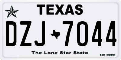 TX license plate DZJ7044