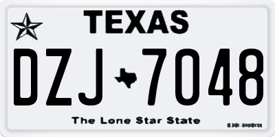 TX license plate DZJ7048