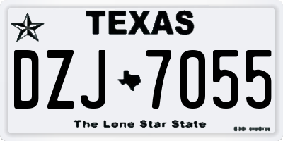 TX license plate DZJ7055