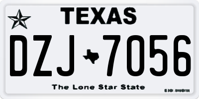 TX license plate DZJ7056