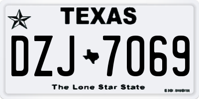 TX license plate DZJ7069