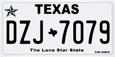 TX license plate DZJ7079