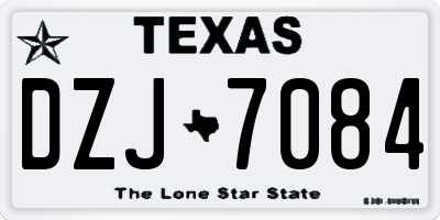 TX license plate DZJ7084