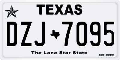 TX license plate DZJ7095