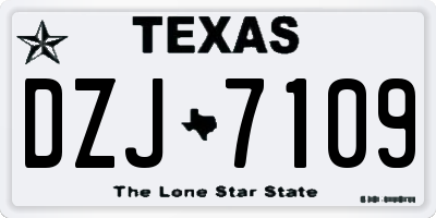 TX license plate DZJ7109