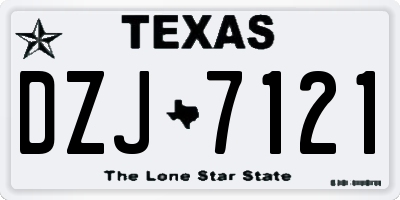 TX license plate DZJ7121