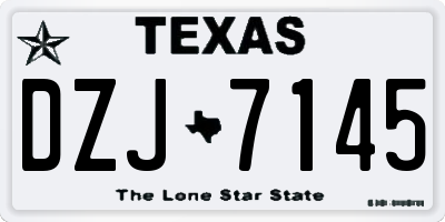 TX license plate DZJ7145