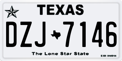 TX license plate DZJ7146