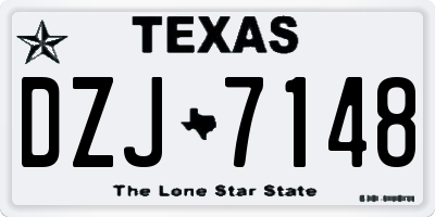 TX license plate DZJ7148