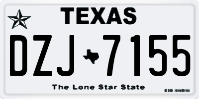 TX license plate DZJ7155