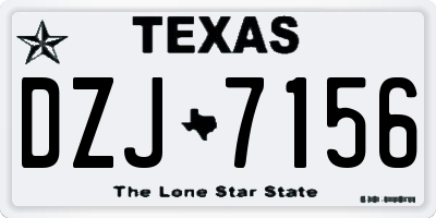 TX license plate DZJ7156