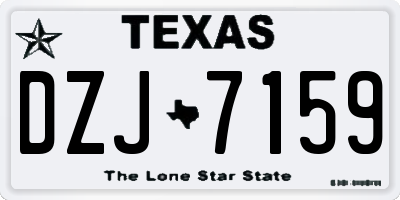 TX license plate DZJ7159