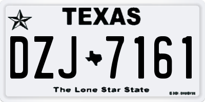 TX license plate DZJ7161