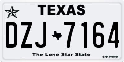 TX license plate DZJ7164