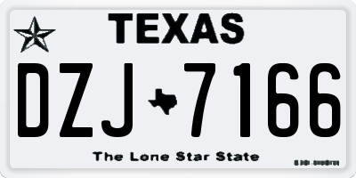 TX license plate DZJ7166